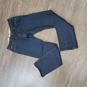 Mountain Khakis Denim Dark Blue Jeans Slim Fit Straight Organic Cotton 32 × 34